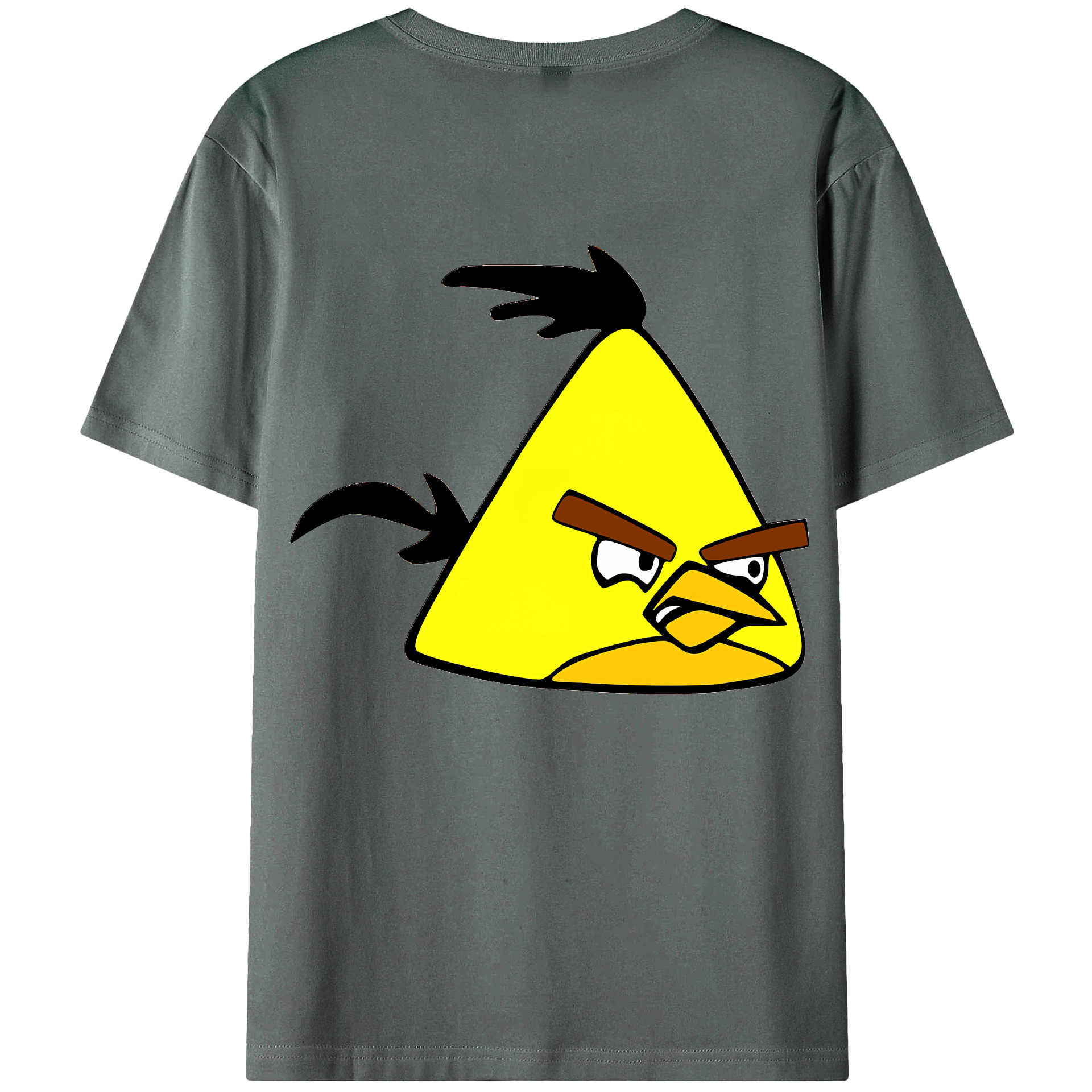（画像用） Angry Birds アングリーバード 綿100％ メンズ半袖Tシャツ（バックプリント） 通気性